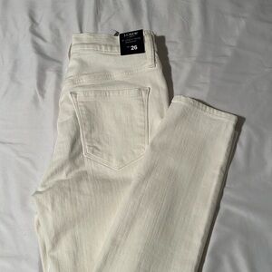 Jcrew high rise white jeans